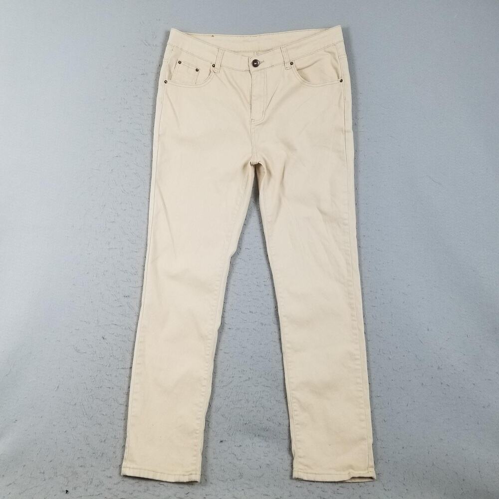 WULFUL Jeans Mens 38x32 Beige Khaki Tapered Stretch‎ Denim Slim Casual Pants